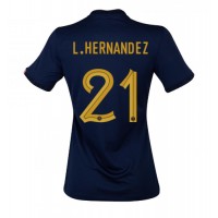 Dámy Fotbalový dres Francie Lucas Hernandez #21 MS 2022 Domácí Krátký Rukáv
